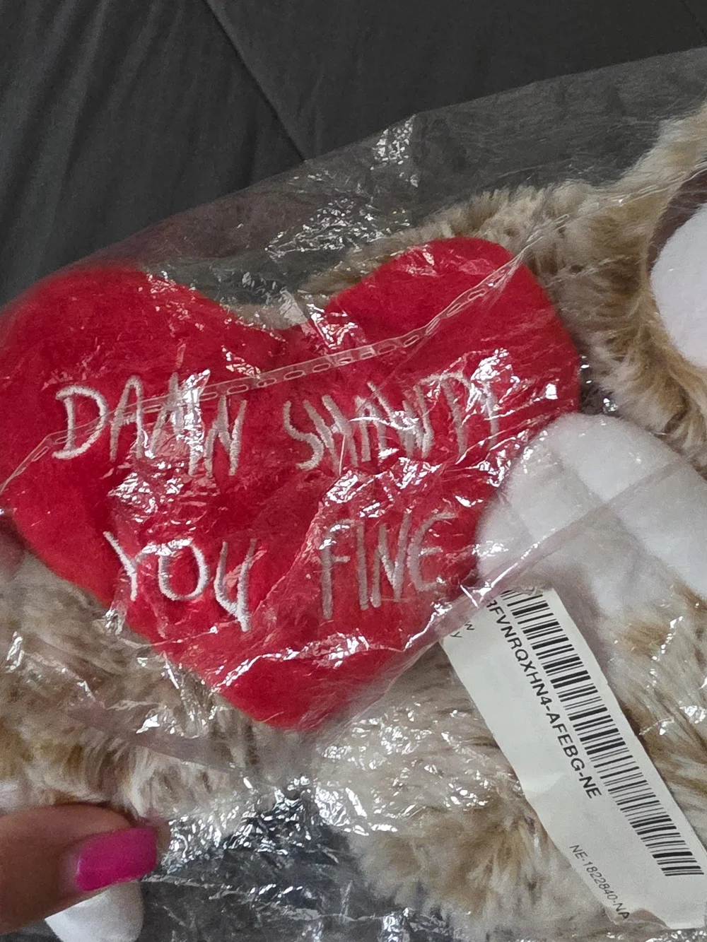 Adorable Plush Sloth Holding Red Heart